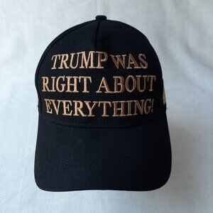New Trump Was Right About Everything - 45-47 - Black Baseball Cap - Adjustable F